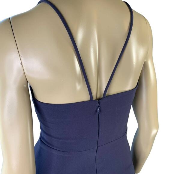 Likely Brooklyn Spaghetti Straps Sheath Pencil Dress Stretchy Size 2 Navy New - Picture 10 of 16